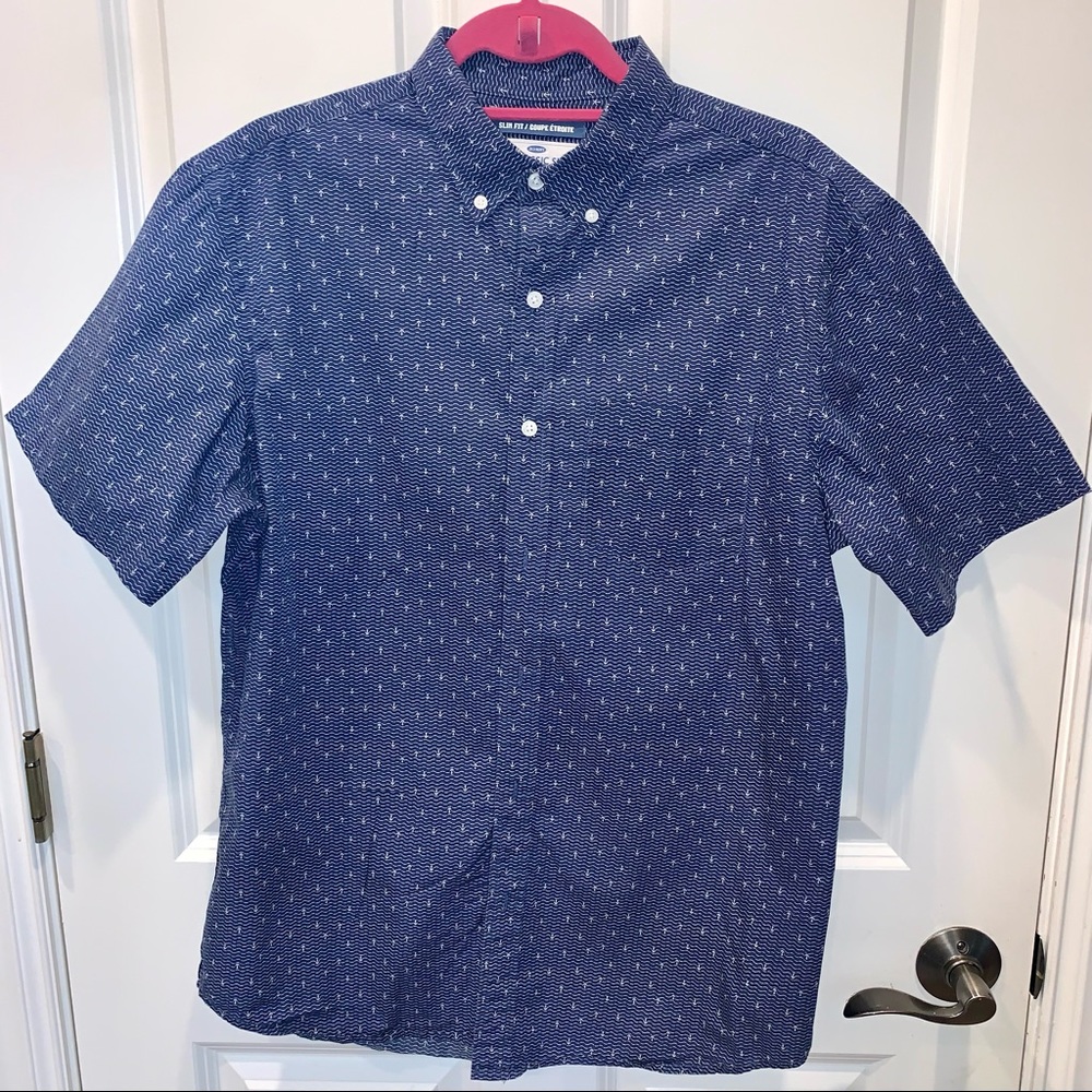 Men’s SZ L OLD NAVY Classic Button Down Shirt